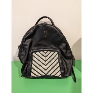 Vera Wang Simply Vera Sorrento Black Backpack Hand Bag‎ Womens